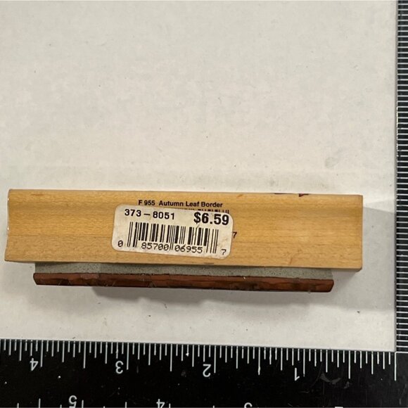 Hero Arts Autumn Leaf Border F955 Wood Mounted Rubber Stamp Fall - Picture 4 of 4